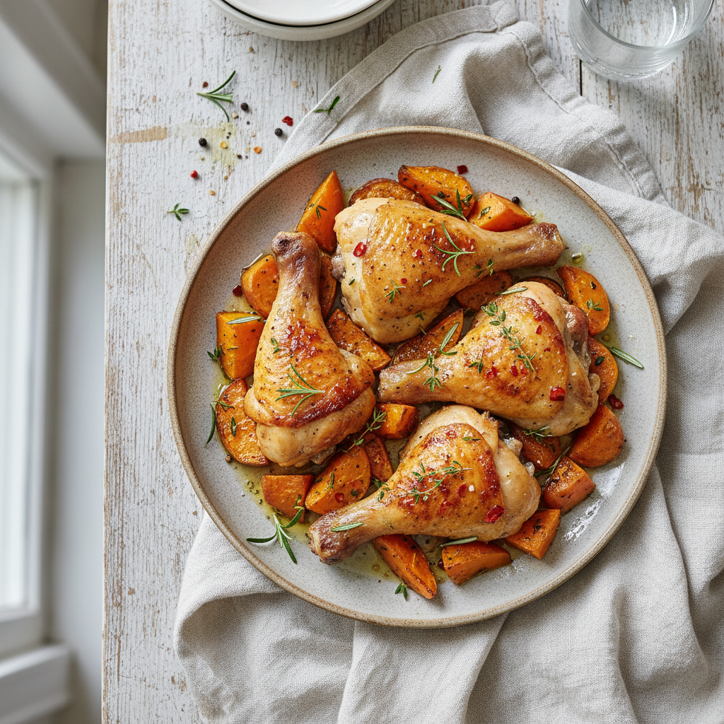One-Pan Chicken and Sweet Potato Roast