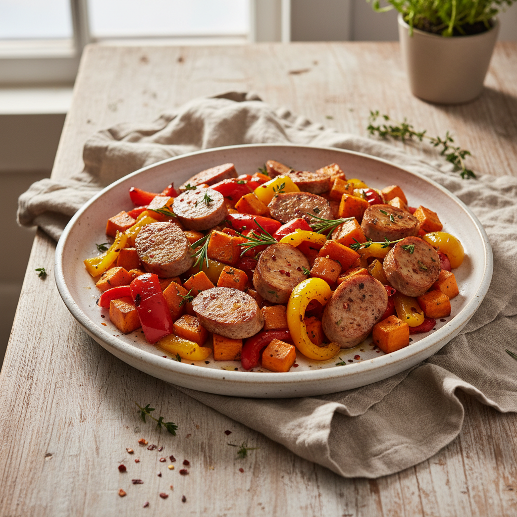 One-Pan Chicken Sausage Medley