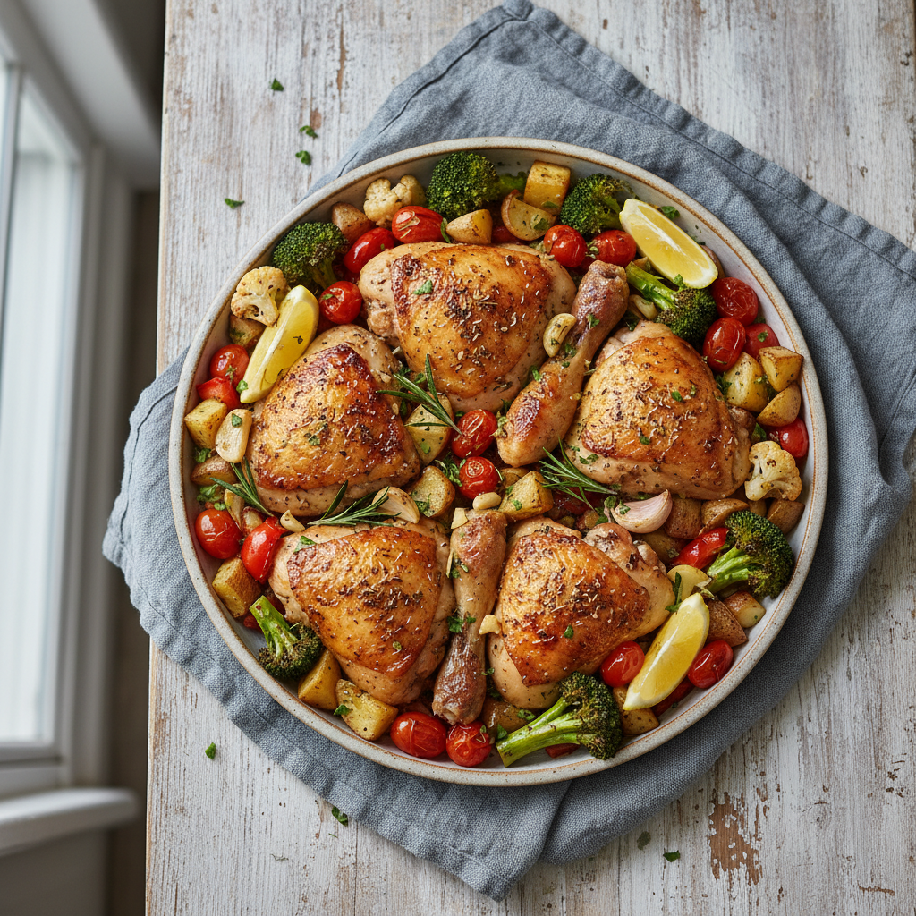 One-Pan Garlic Herb Chicken and Veggies