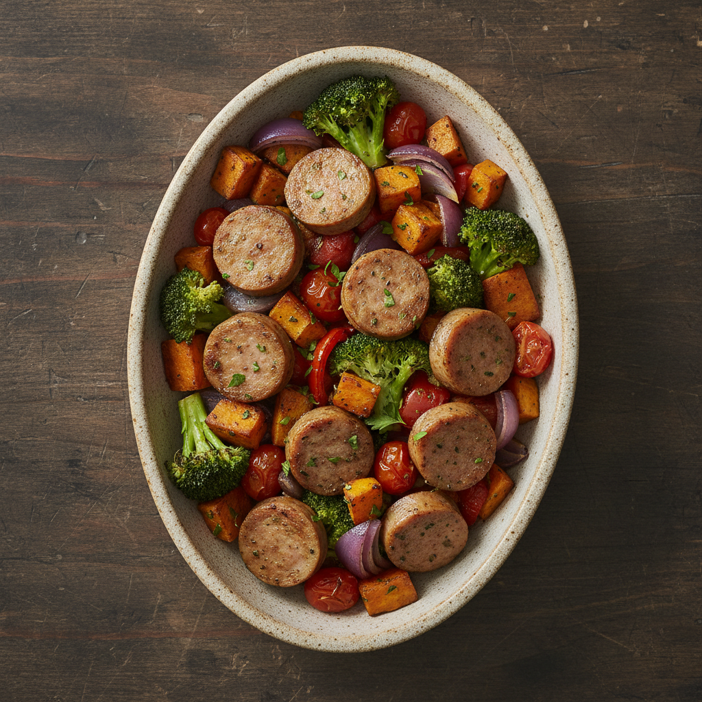 One-Pan Hearty Chicken Sausage and Veggies