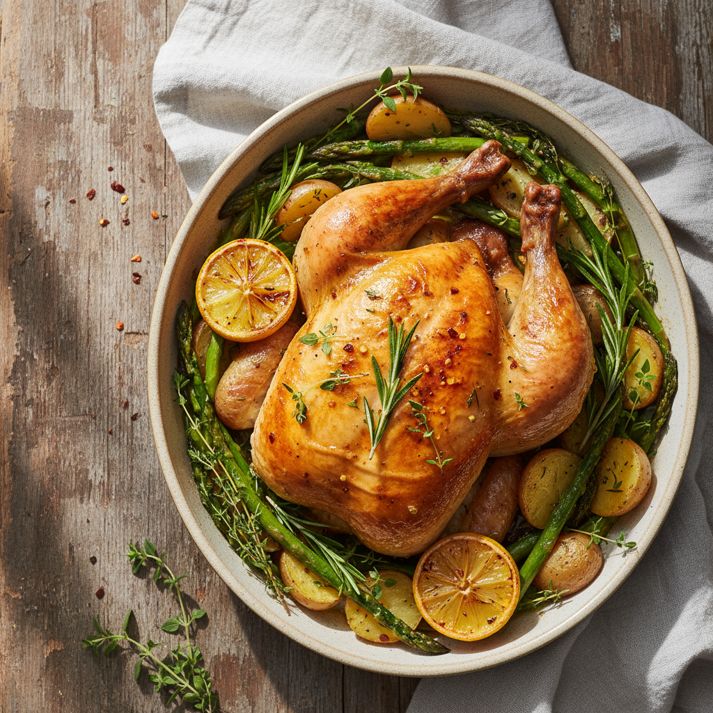 One-Pan Lemon Herb Roast Chicken