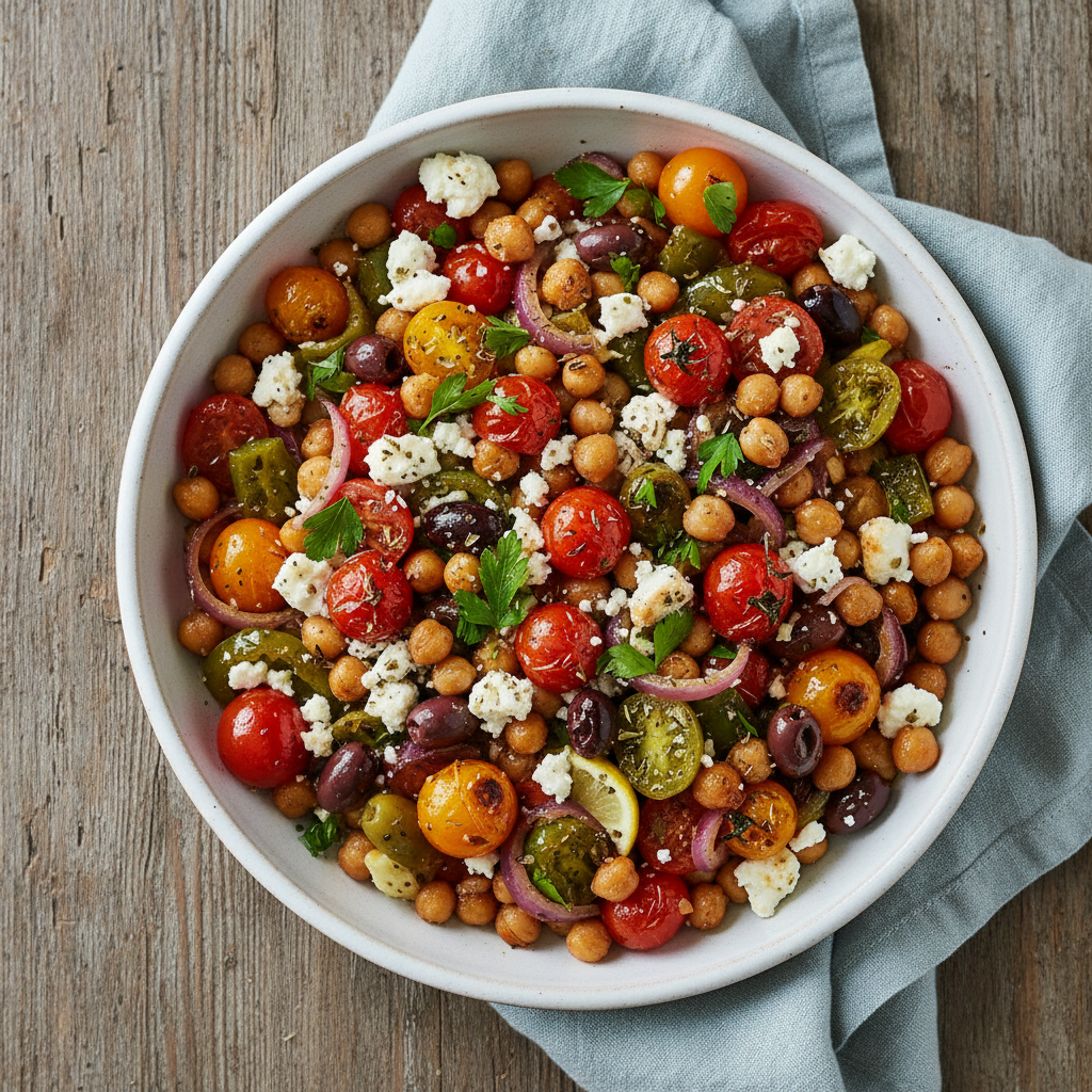 One-Pan Mediterranean Chickpea & Feta