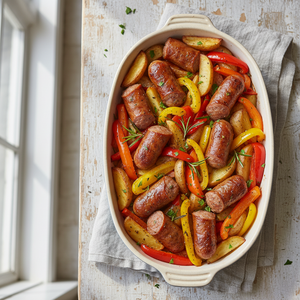 One-Pan Sausage and Potato Bake