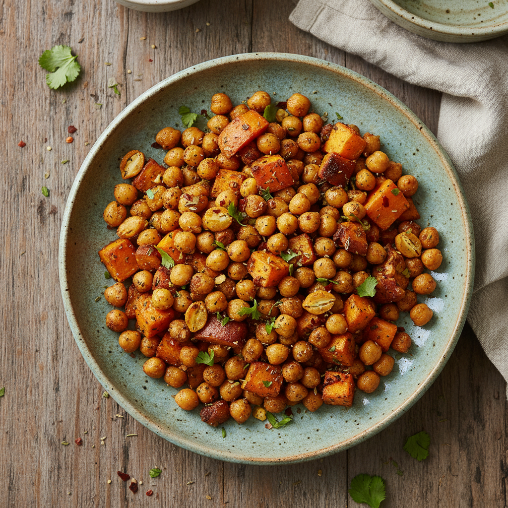 One-Pan Sweet Potato and Chickpea Roast