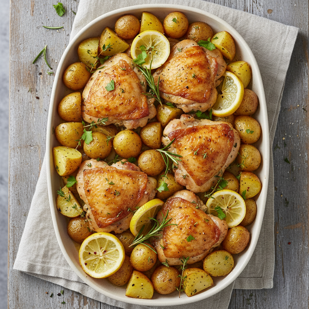 One-Pan Zesty Lemon-Herb Chicken & Potatoes