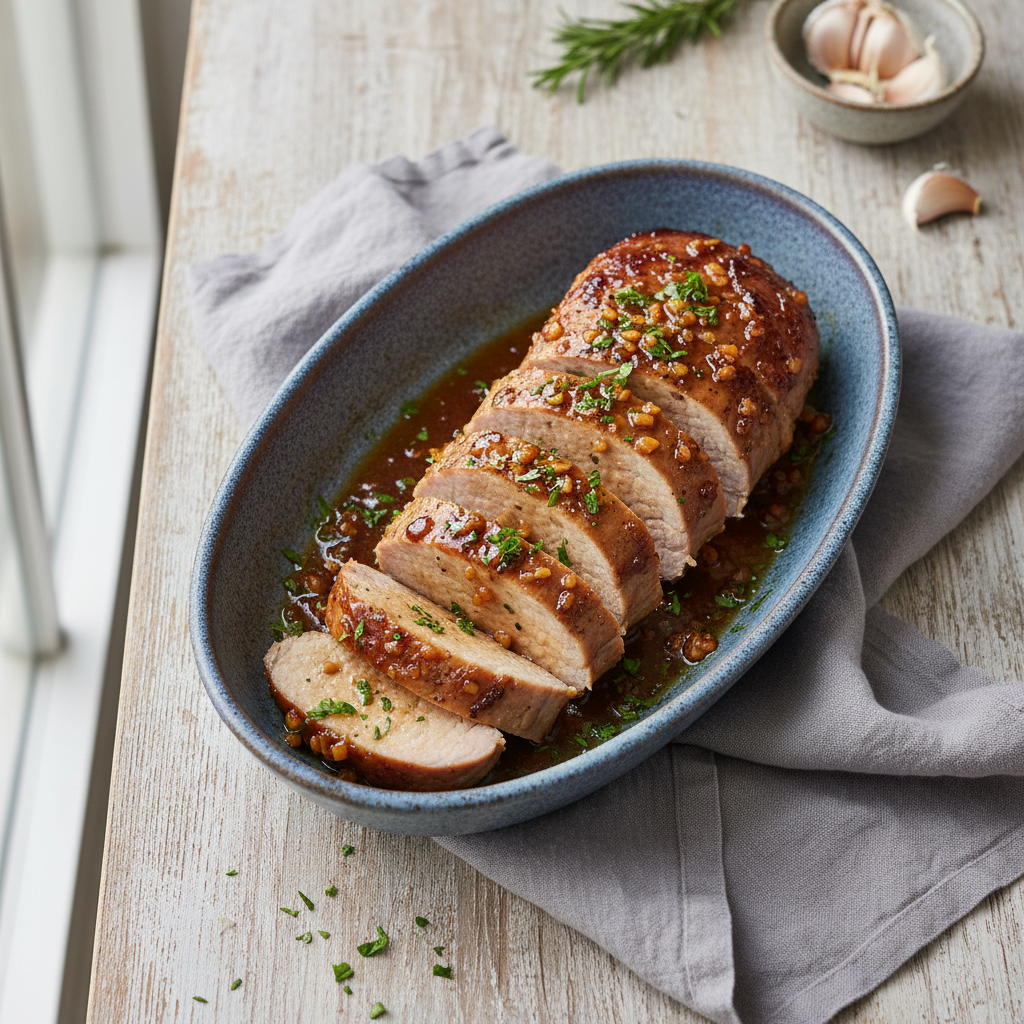 Oven-Baked Honey Garlic Pork Tenderloin