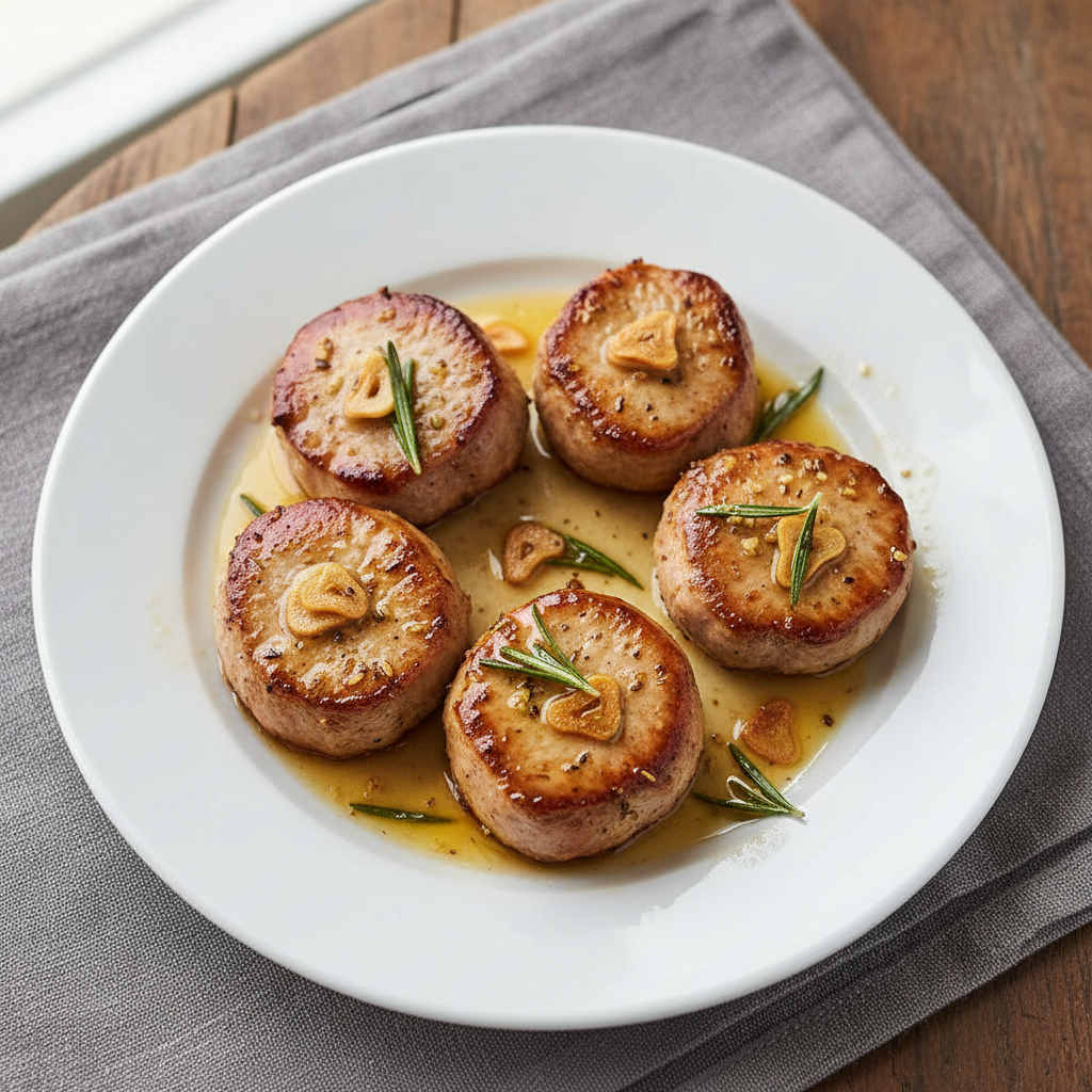 Pan-Seared Pork Tenderloin with Garlic Herb Butter