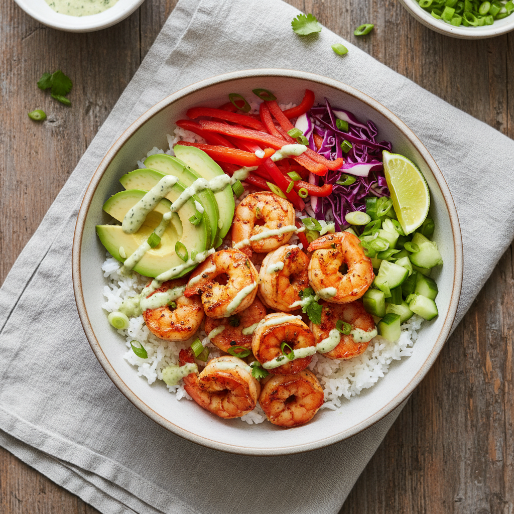 Quick Chili-Lime Shrimp Bowls