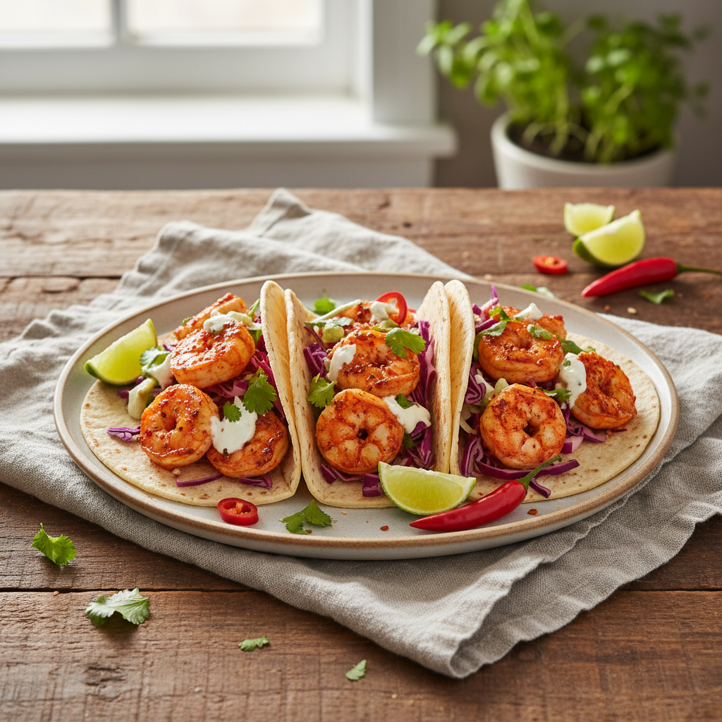 Quick Chili Lime Shrimp Tacos