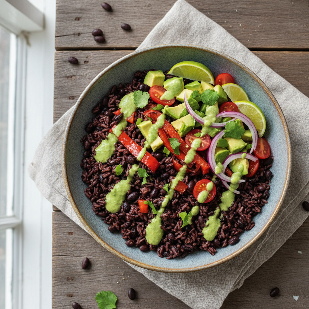 Savory Black Bean & Rice Bowls