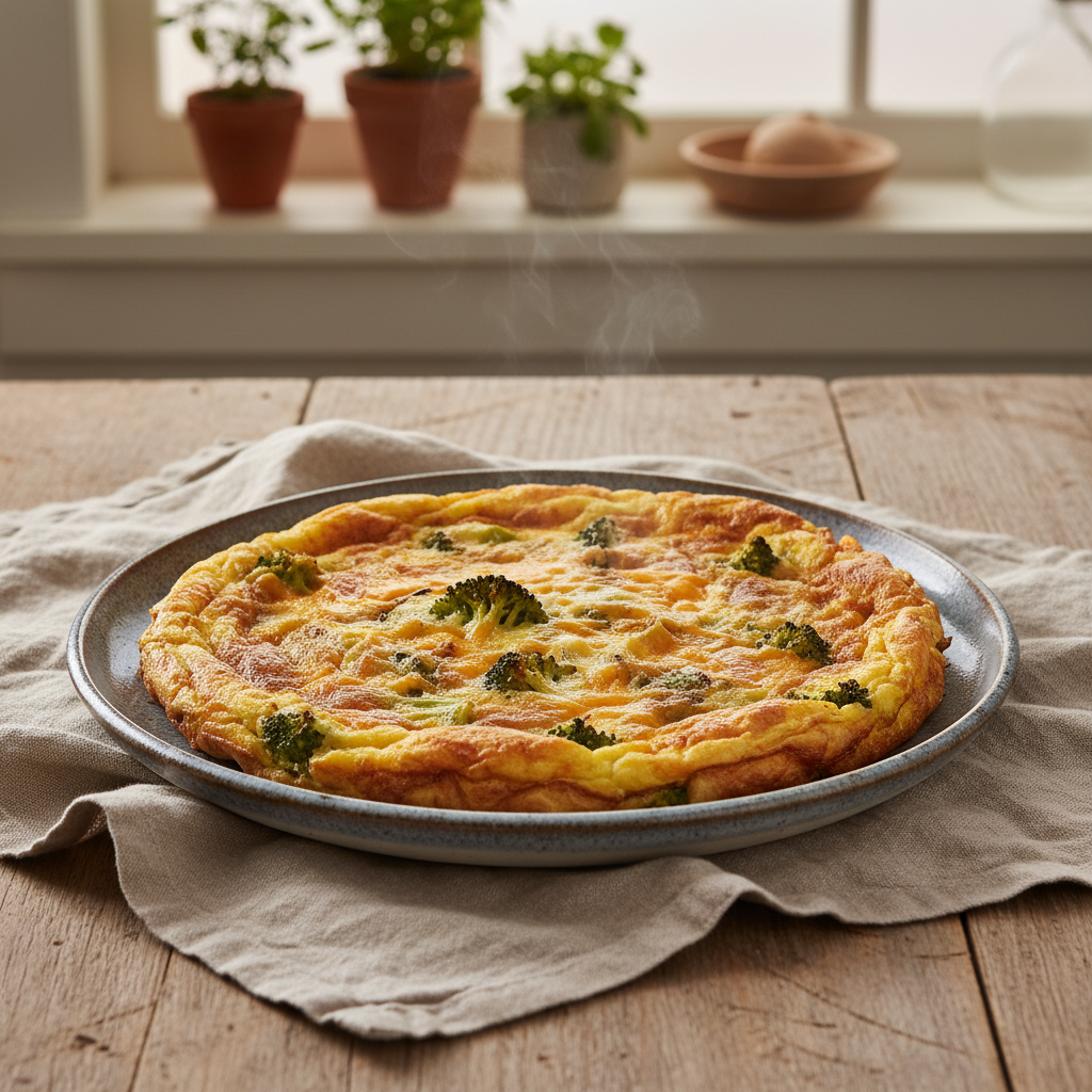 Savory Cheddar and Broccoli Frittata