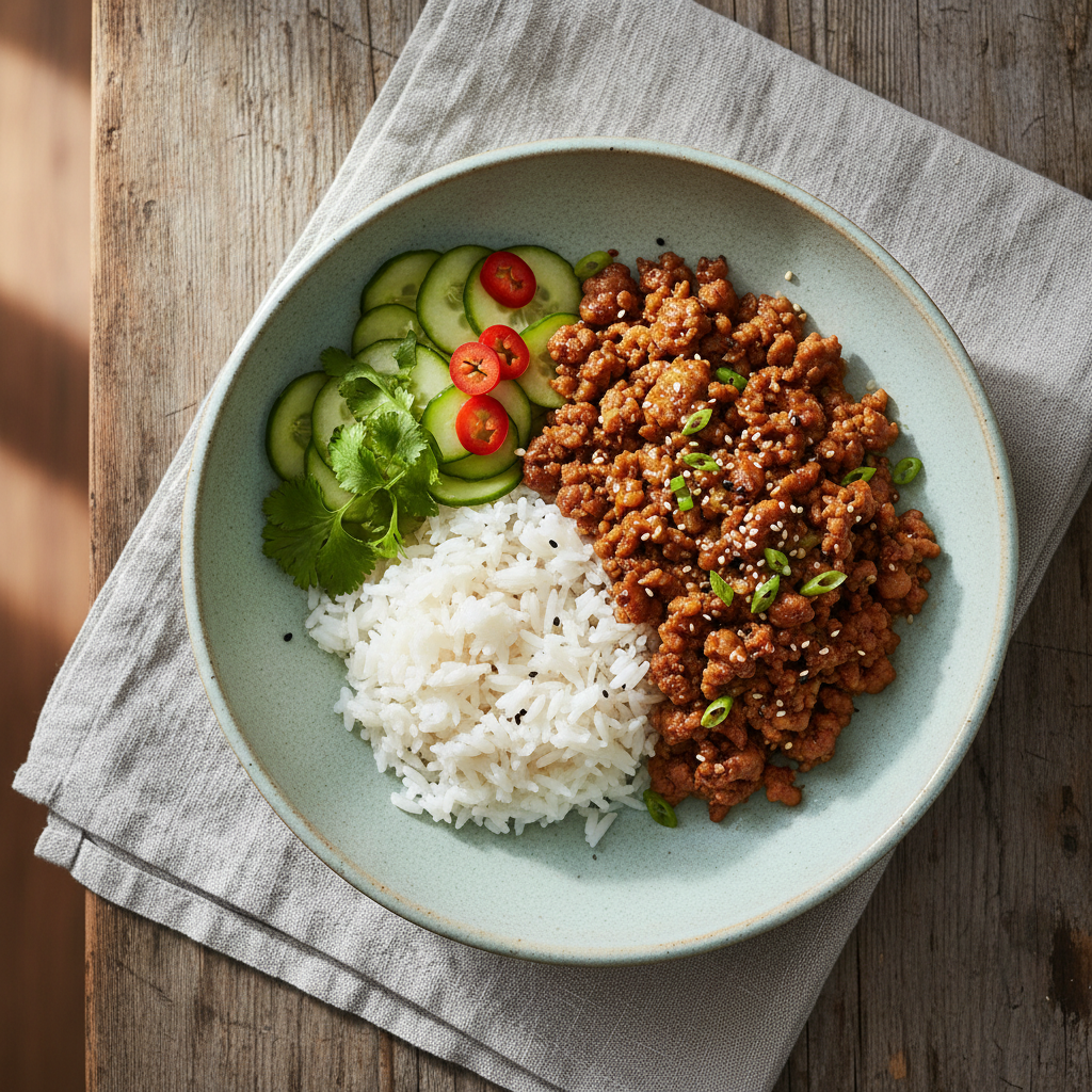 Savory Pork and Rice Bowls