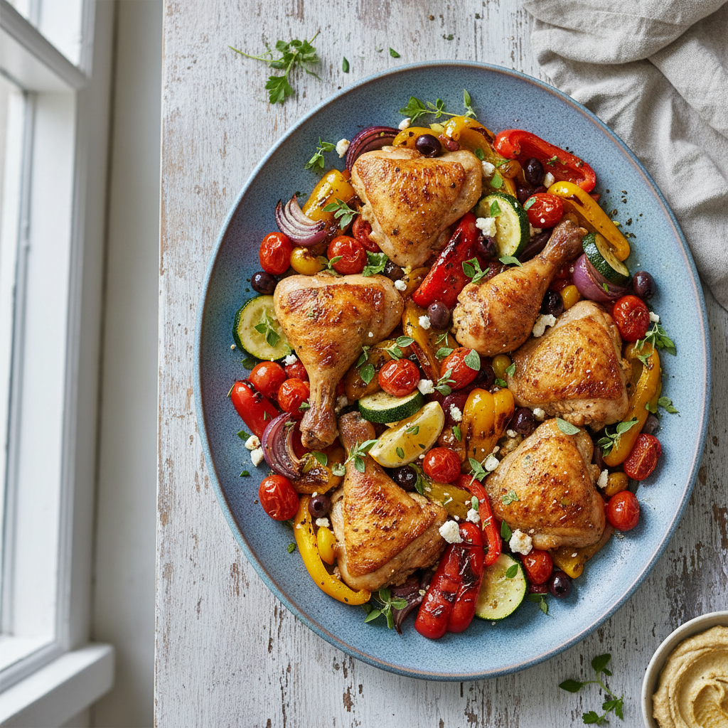 Sheet Pan Mediterranean Chicken & Veggies
