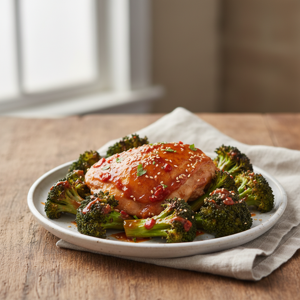Sheet Pan Sweet Chili Chicken & Broccoli