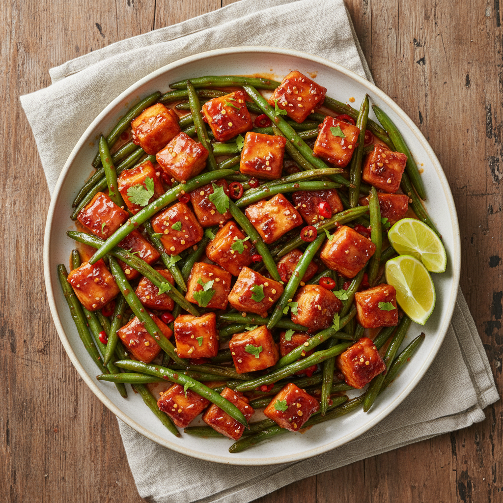 Sheet Pan Sweet Chili Chicken and Green Beans