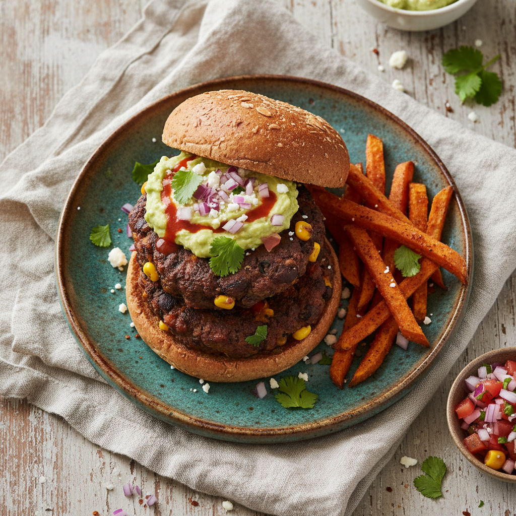 Simple Southwest Black Bean Burgers