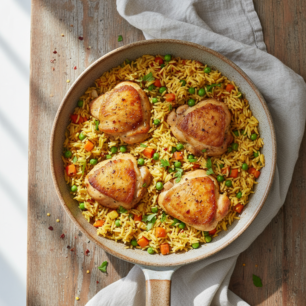 Speedy Chicken and Rice Skillet