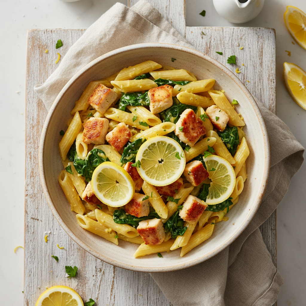 Speedy Lemon Chicken Pasta