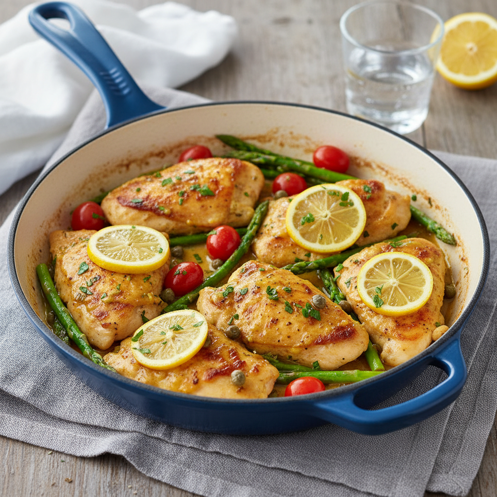 Speedy Lemon Dijon Chicken Skillet