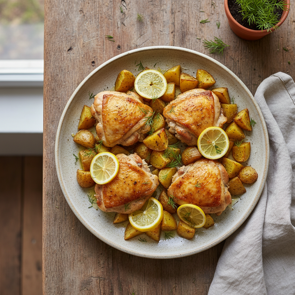 Speedy Lemon Dill Chicken and Potatoes