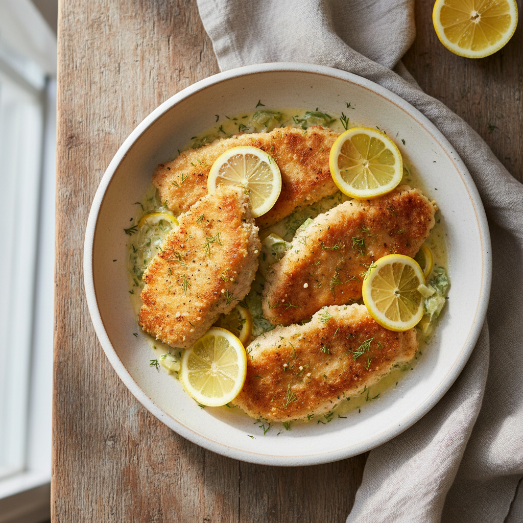 Speedy Lemon Dill Chicken Cutlets