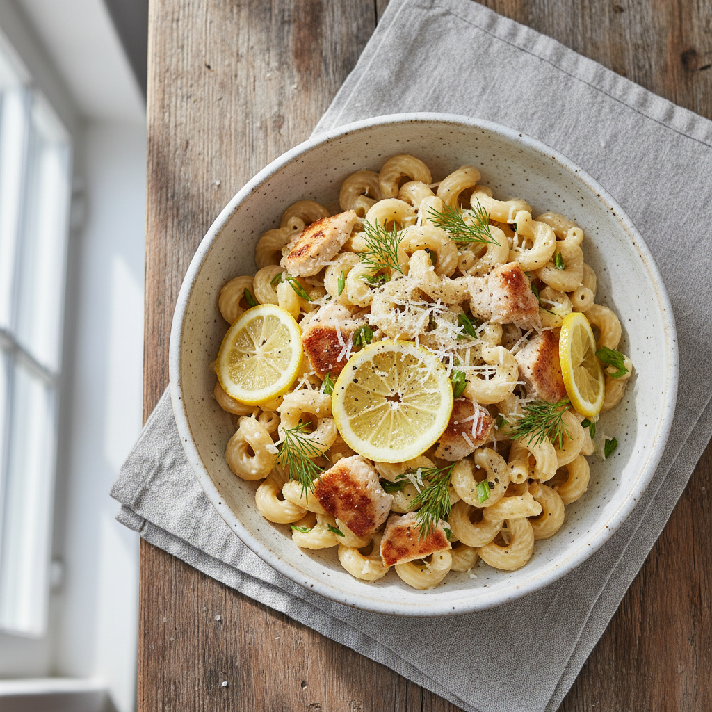 Speedy Lemon Dill Chicken Pasta