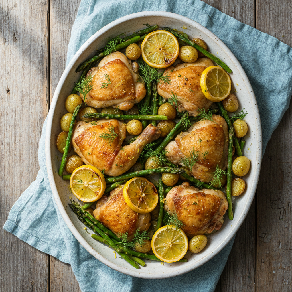Speedy Lemon Dill Sheet Pan Chicken