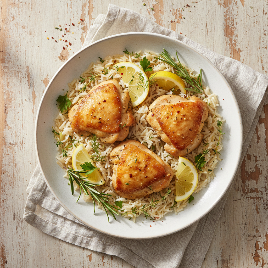 Speedy Lemon-Herb Chicken and Rice