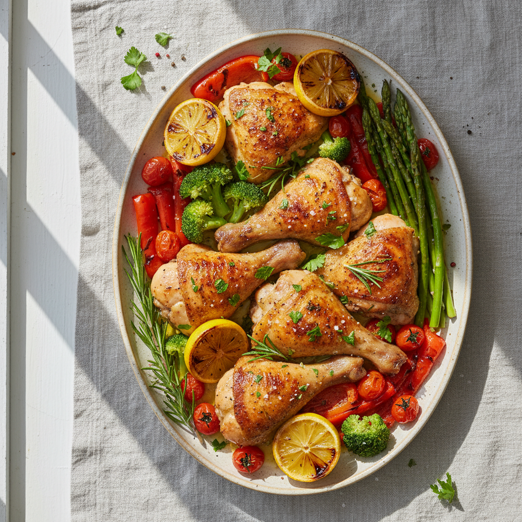 Speedy Lemon Herb Chicken & Veggies