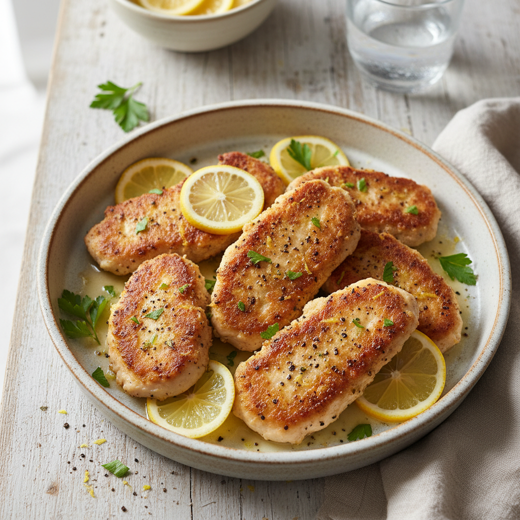 Speedy Lemon Pepper Chicken Cutlets
