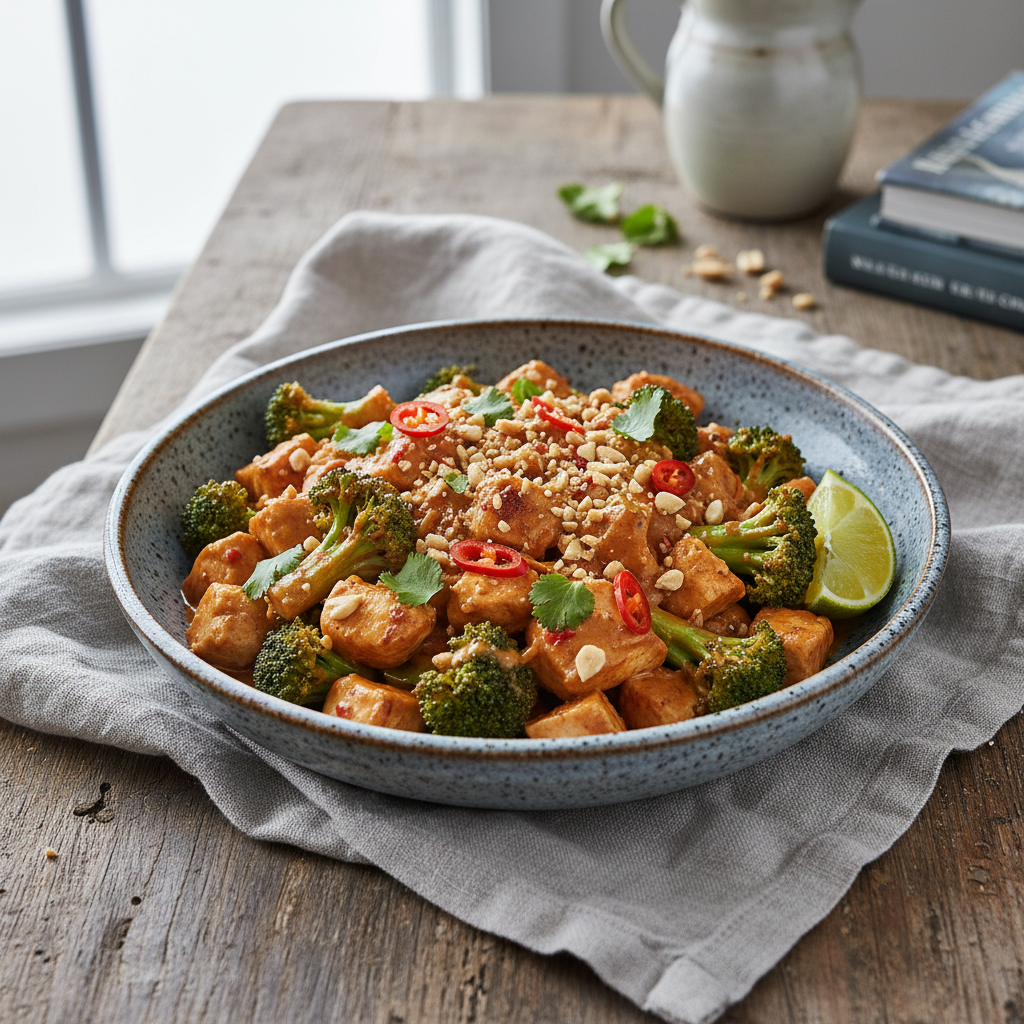 Speedy Peanut Chicken and Broccoli