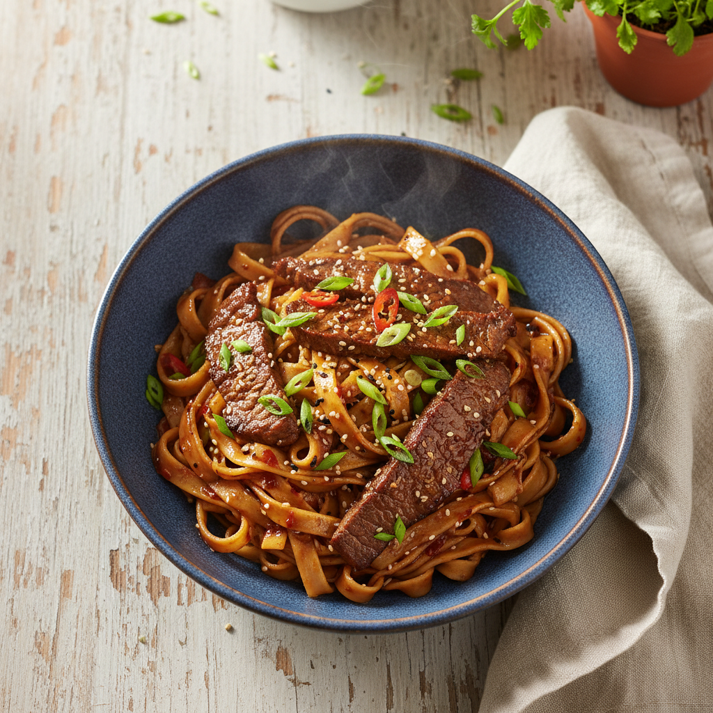 Speedy Saucy Beef Noodles