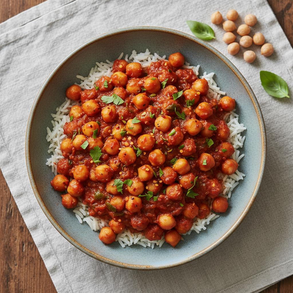 Speedy Saucy Chickpea Bowls