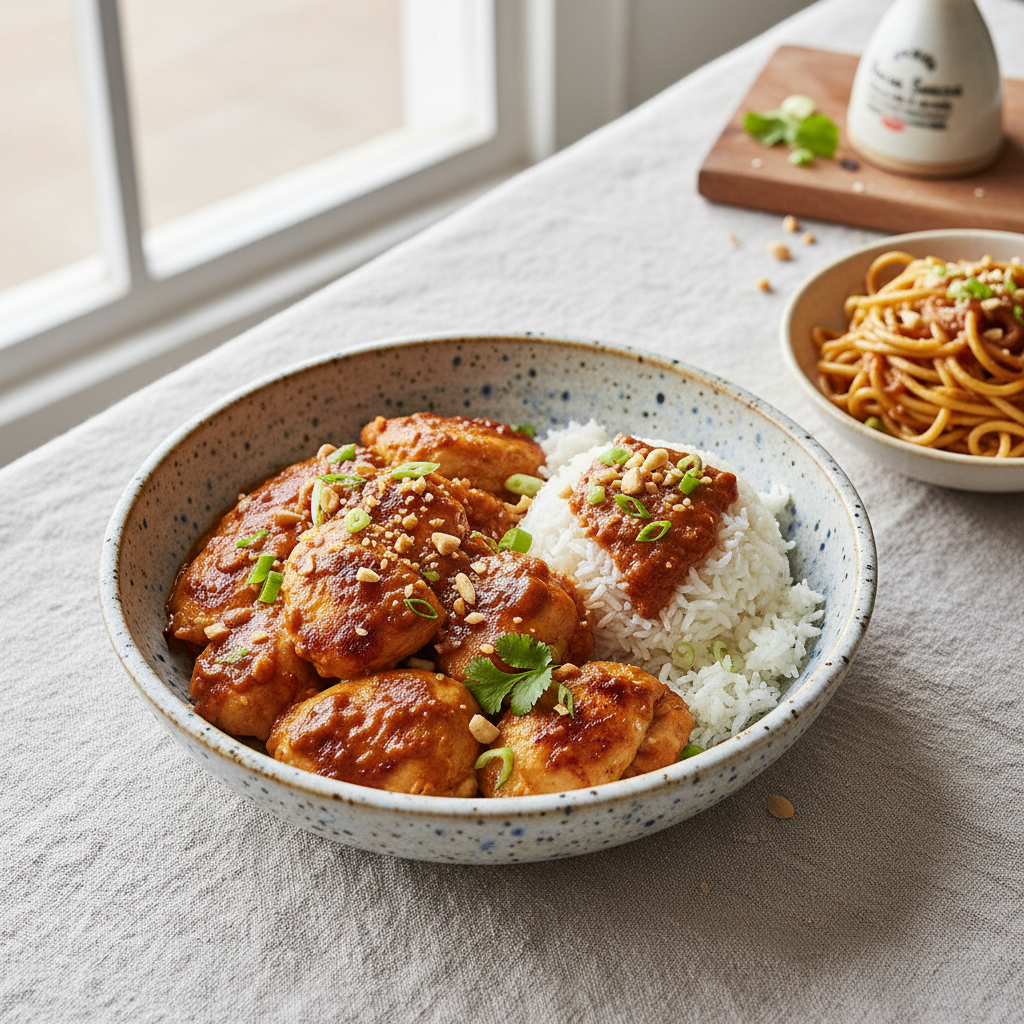 Speedy Saucy Peanut Chicken