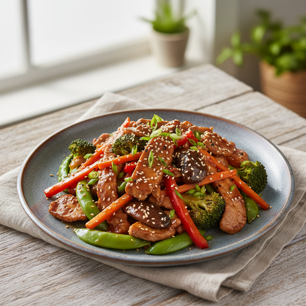 Speedy Saucy Pork Stir-Fry