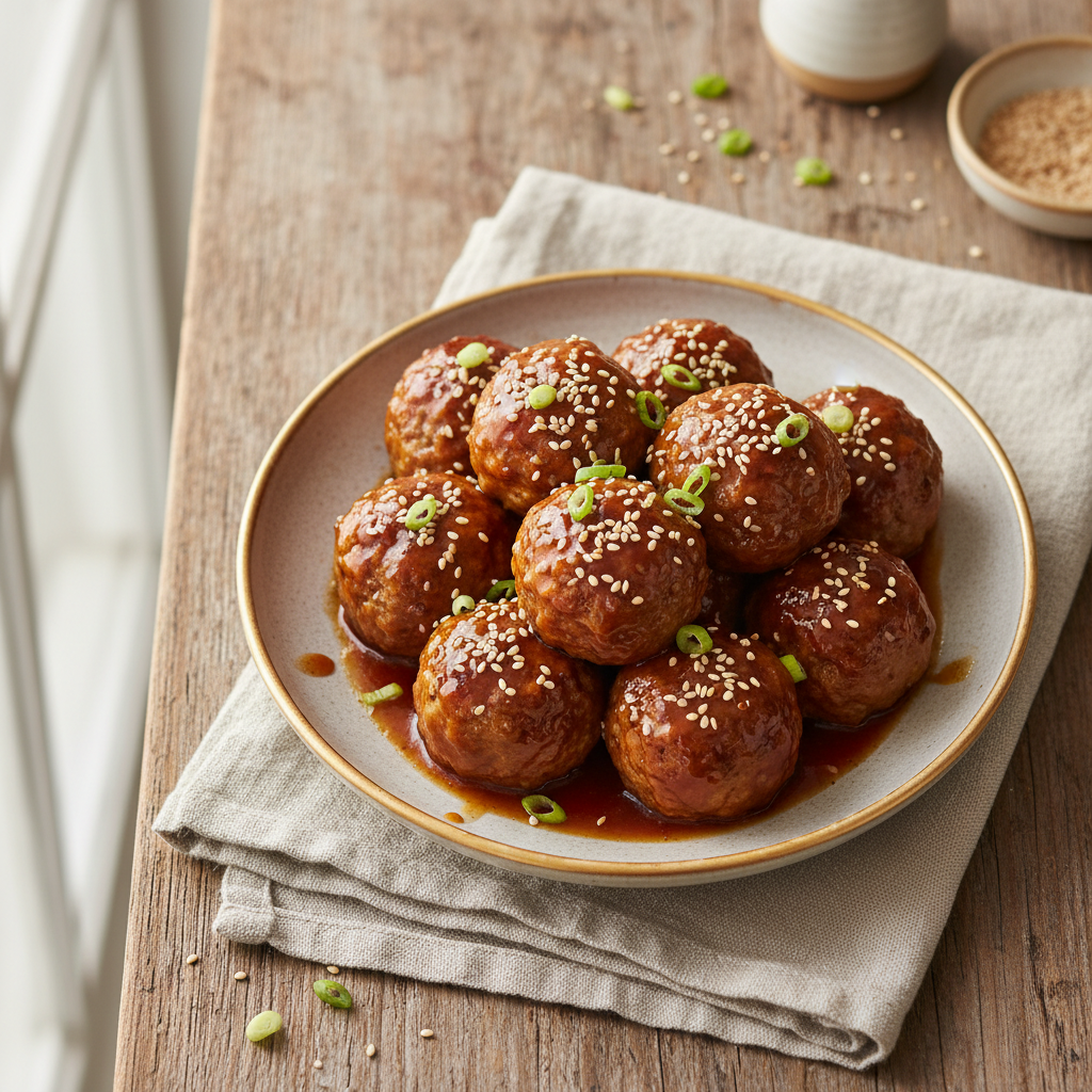 Speedy Saucy Teriyaki Meatballs