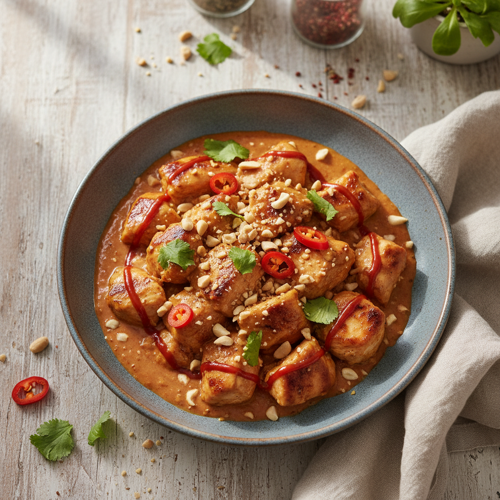 Speedy Spicy Peanut Chicken