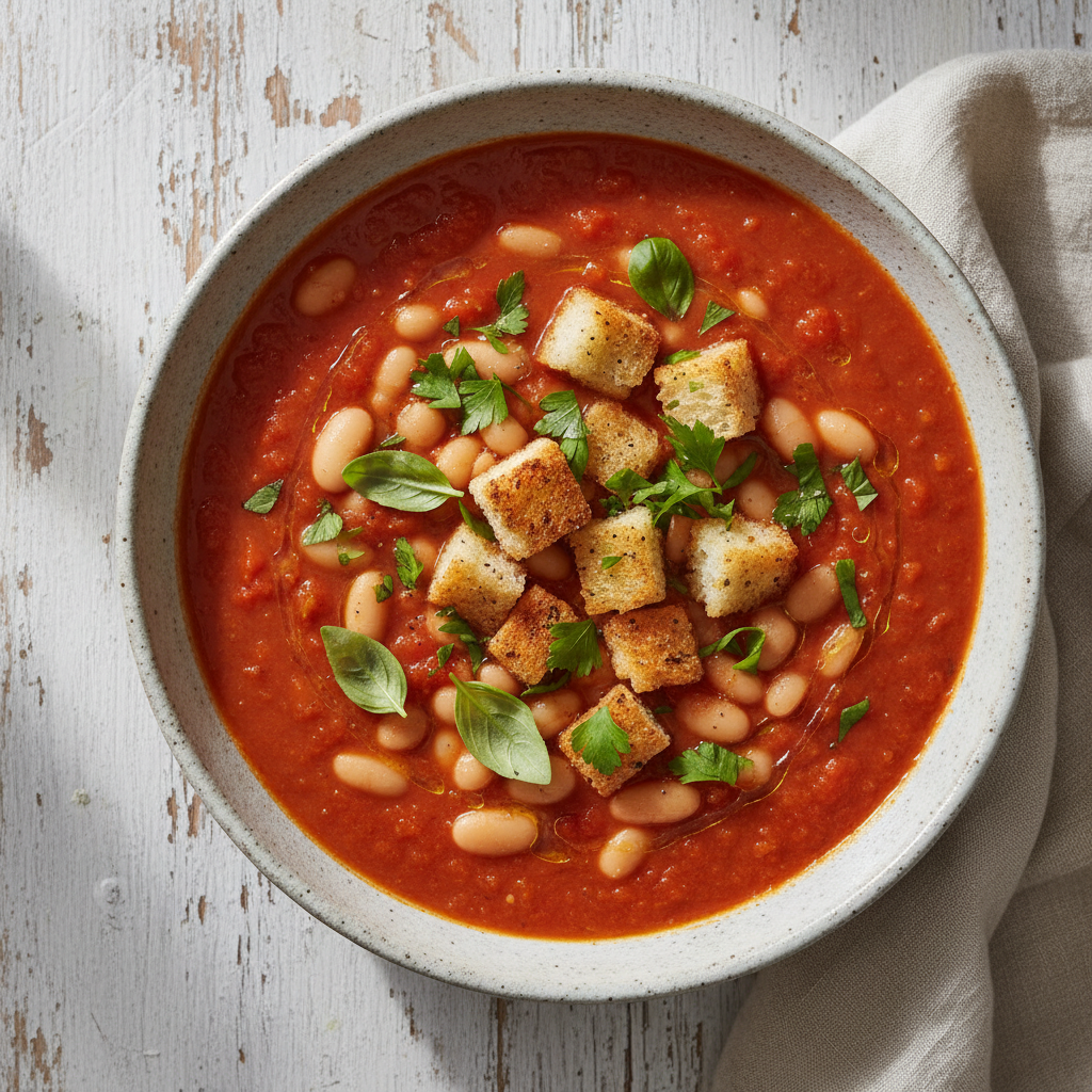 Speedy Tomato and White Bean Soup
