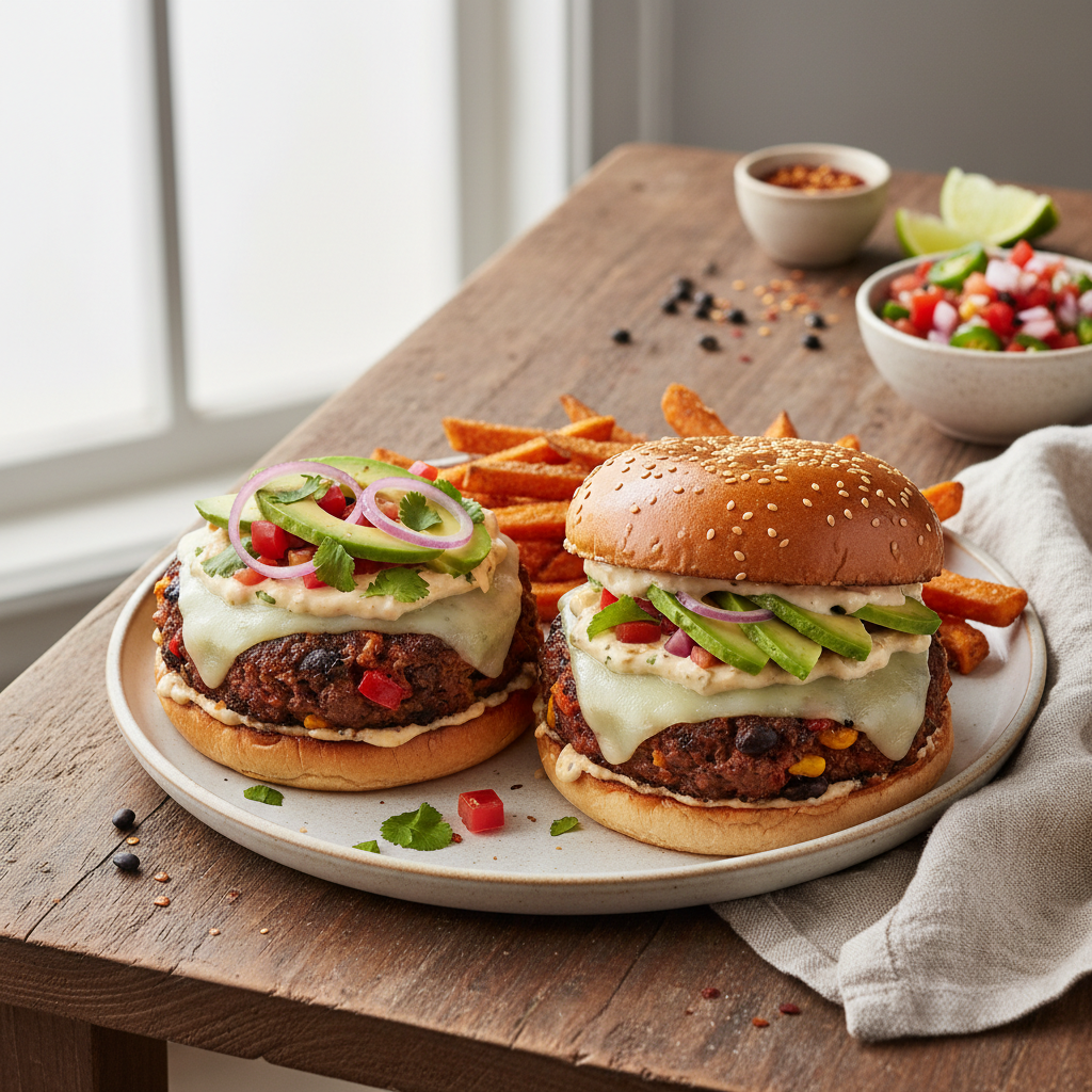 Spicy Black Bean Burgers