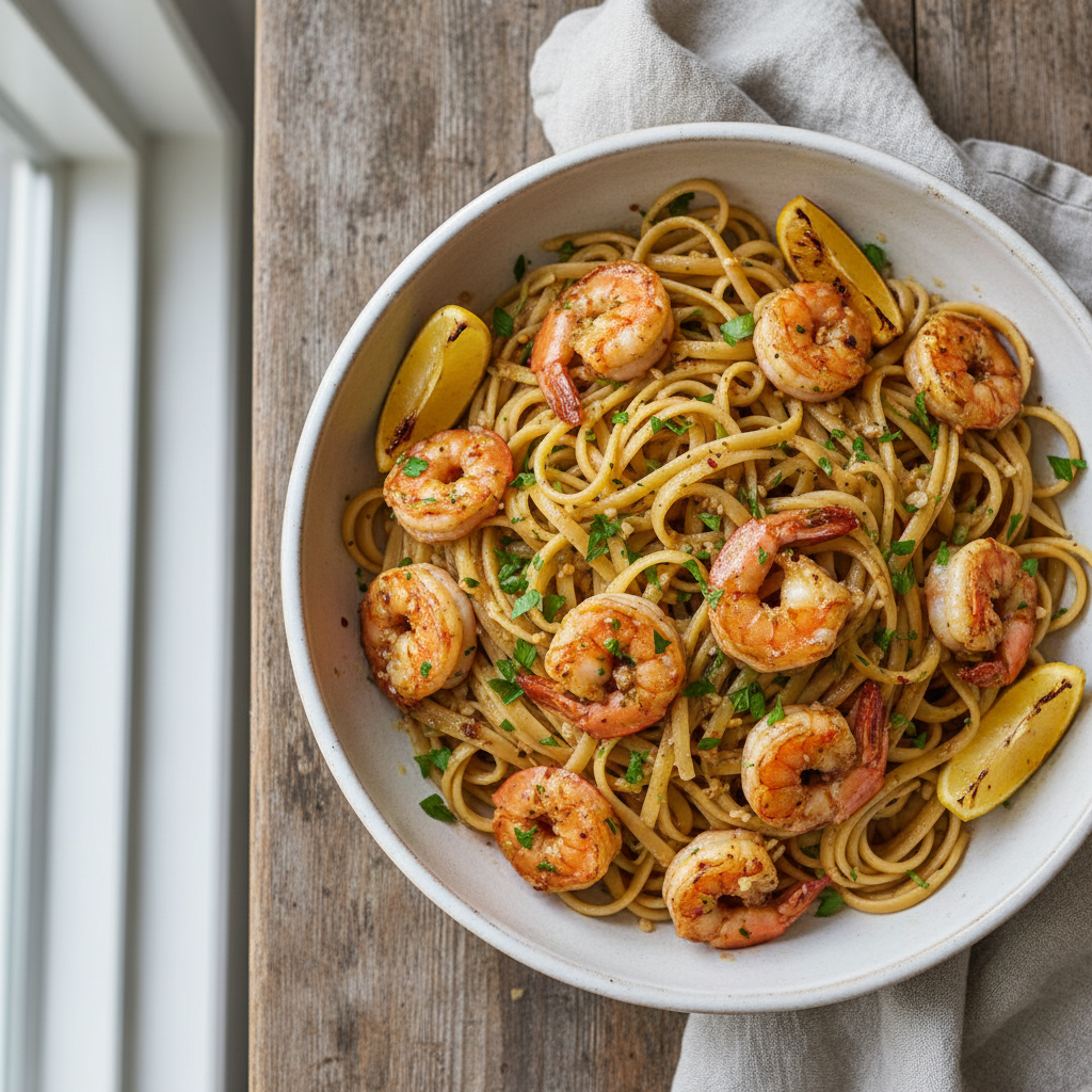Weeknight Garlic Butter Shrimp Pasta