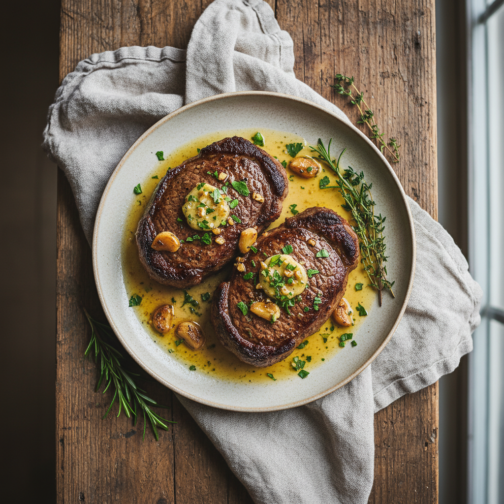 Weeknight Garlic Butter Steaks