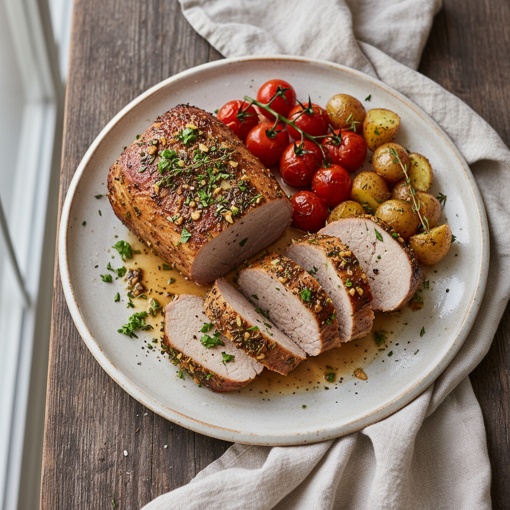 Weeknight Garlic Herb Pork Tenderloin