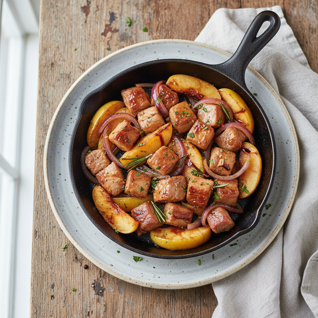 Weeknight Pork and Apple Skillet