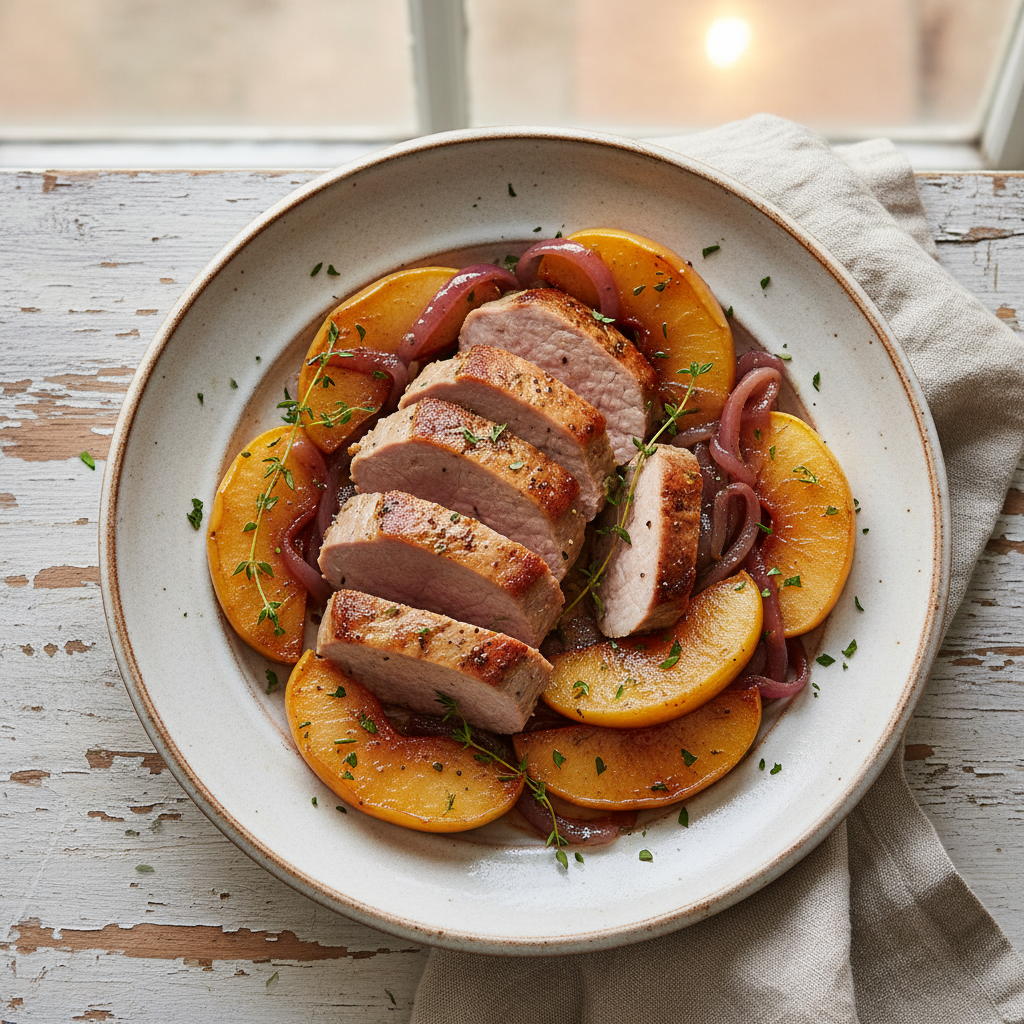 Weeknight Pork Tenderloin with Apples