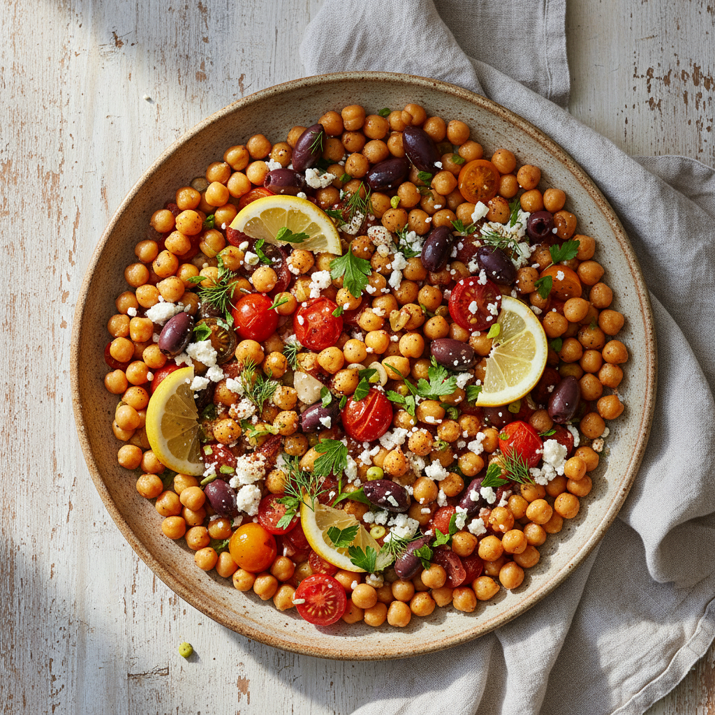 Zesty Mediterranean Chickpea Skillet