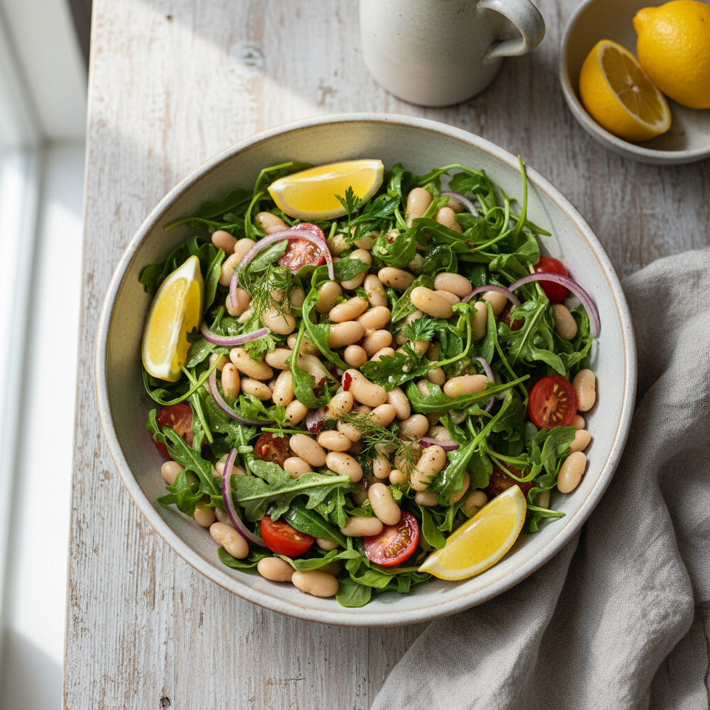 Zesty White Bean and Arugula Salad